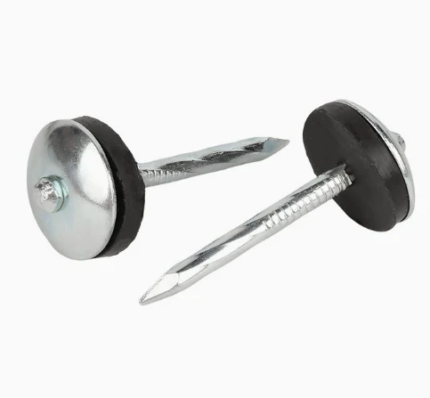 Galvanized Umbrella Head Roofing Nails With Rubber Washer, Twisted Shank Corrugated Roof Nails factory